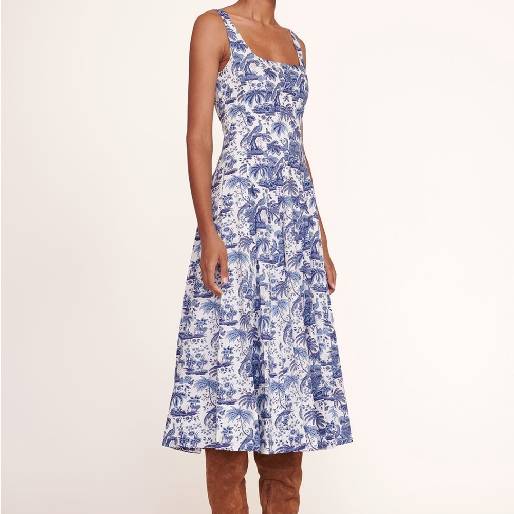NWT - STAUD Wells Dress Blue Toile - 0